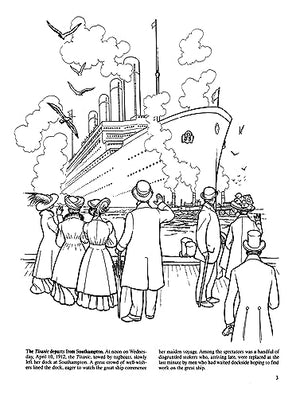 The Titanic Coloring Book (Dover World History Coloring Books)-used