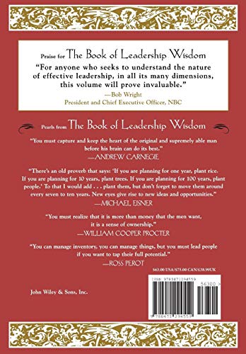The Book Of Leadership Wisdom: Classic Writings By Legendary Business Leaders,New