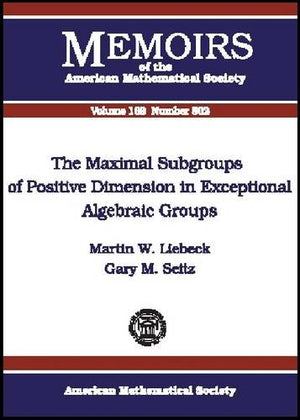 The Maximal Subgroups of Positive Dimension in Exceptional Algebraic Groups,Used
