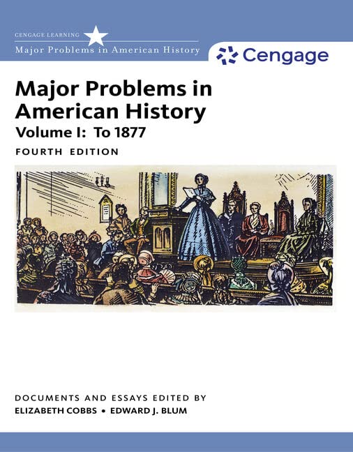 Major Problems in American History, Volume I,Used