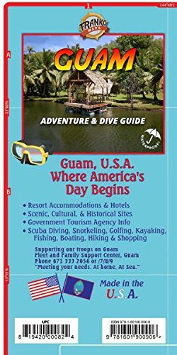 Guam Adventure & Dive Guide Franko Maps Waterproof Map,Used