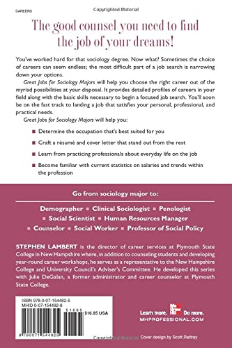 Great Jobs for Sociology Majors (Great Jobs Series),New