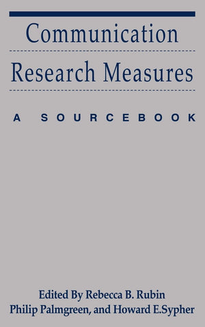 Communication Research Measures: A Sourcebook (Routledge Communication Series),Used