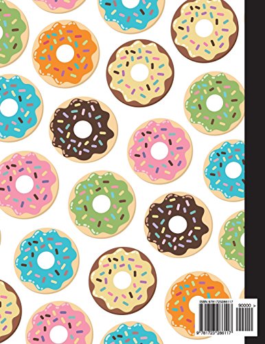 Composition Notebook College Ruled: Donut Composition Notebook, Large Doughnut Notebook, School Notebooks, Donut Gifts, Donut No,Used