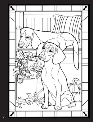 Dogs Stained Glass Coloring Book (Dover Animal Coloring Books)