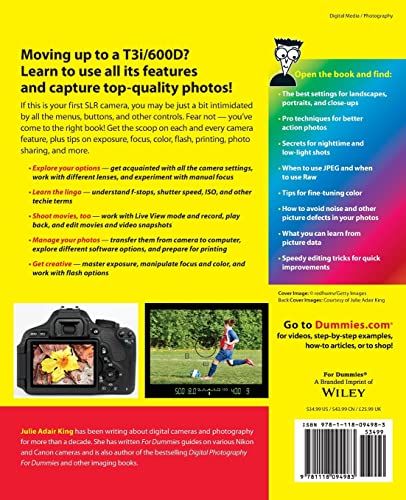 Canon EOS Rebel T3i / 600D For Dummies,Used
