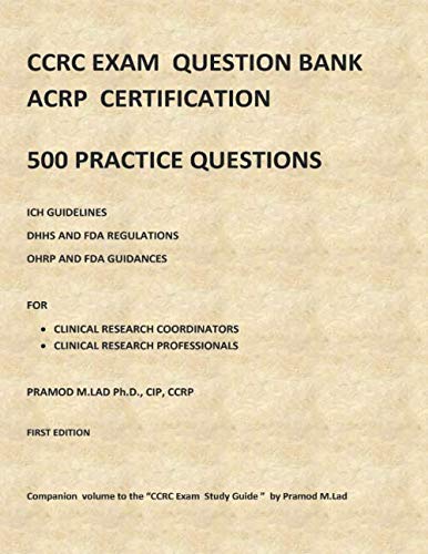 CCRC EXAM QUESTION BANK: ACRP CERTIFICATION,Used