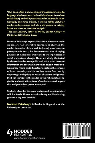 Media Discourse (Hodder Arnold Publication),Used