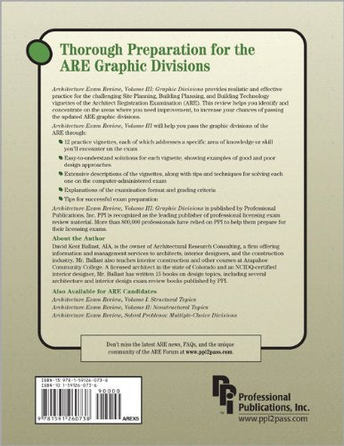 Architecture Exam Review, Volume III: Graphic Divisions, 5th Edition,Used