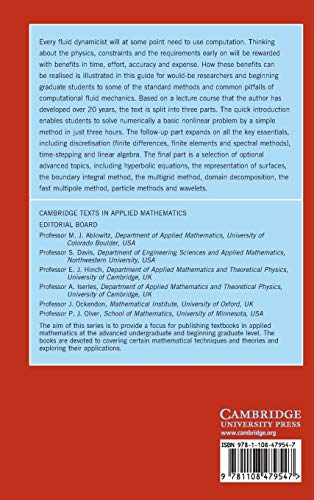 Think Before You Compute: A Prelude to Computational Fluid Dynamics (Cambridge Texts in Applied Mathematics, Series Number 61),Used