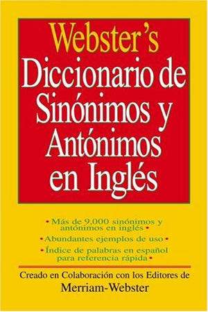 Websters Diccionario de Sinonimos y Antonimos En Ingles (Spanish Edition),Used