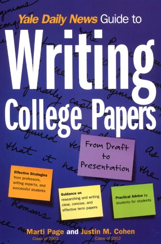 Yale Daily News Guide To Writing College Papers (Yale Daily News Guides),Used