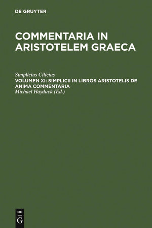 Simplicii in libros Aristotelis de anima commentaria (Latin Edition),Used