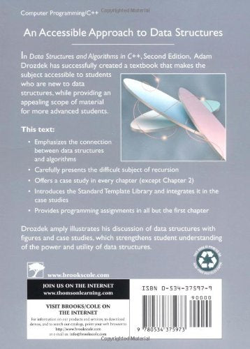 Data Structures and Algorithms in C++, Second Edition,Used