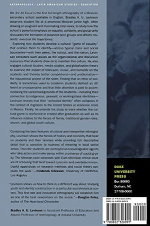 We Are All Equal: Student Culture and Identity at a Mexican Secondary School, 19881998,Used