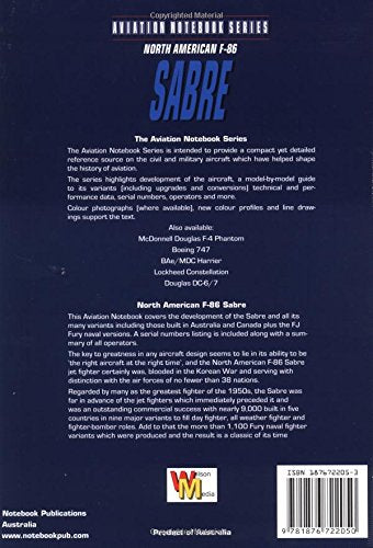 North American F86 Sabre (Aviation Notebook Series),Used