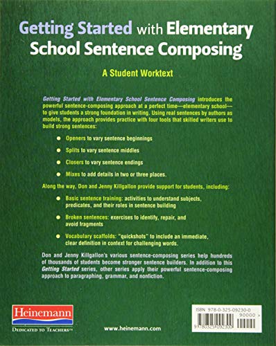 Getting Started with Elementary School Sentence Composing: A Student Worktext,Used
