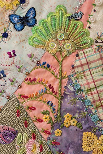 Stunning Stitches for Crazy Quilts: 480 Embroidered Seam Designs, 36 StitchTemplate Designs for Perfect Placement,New