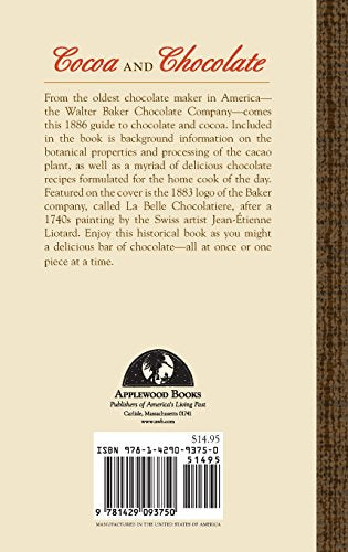 Cocoa and Chocolate (Applewood Books),Used