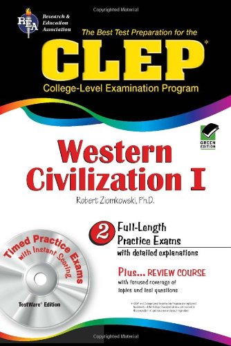 CLEP Western Civilization I w/ CDROM (CLEP Test Preparation),Used