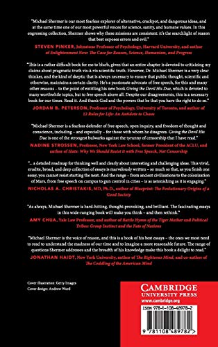 Giving the Devil his Due: Reflections of a Scientific Humanist,Used