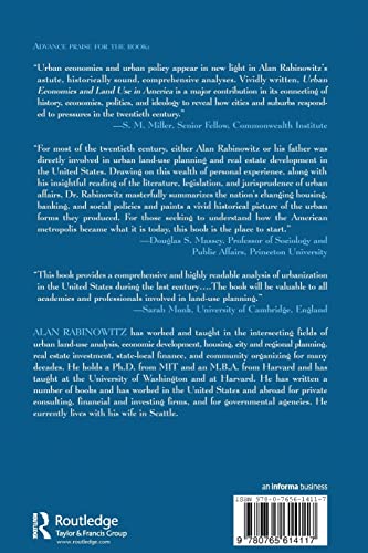 Urban Economics and Land Use in America: The Transformation of Cities in the Twentieth Century (Cities and Contemporary Society ,Used