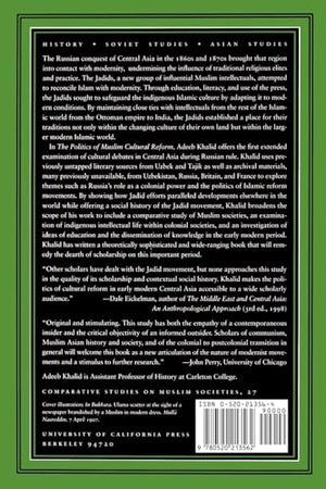 The Politics Of Muslim Cultural Reform: Jadidism In Central Asia (Comparative Studies On Muslim Societies) (Volume 27),Used