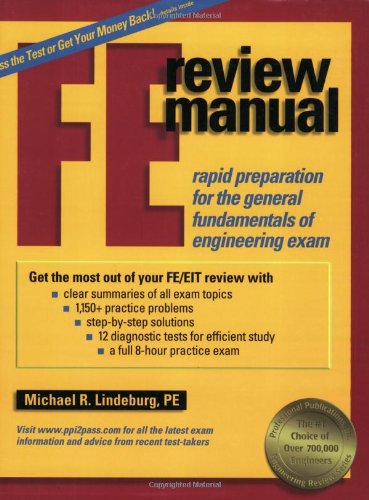 FE Review Manual: Rapid Preparation for the General Fundamentals of Engineering Exam,New