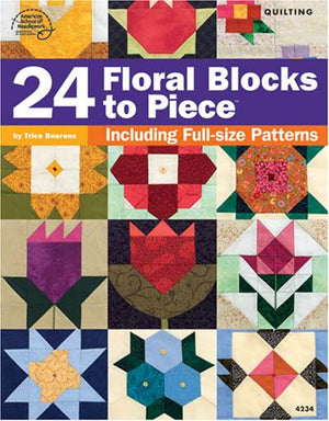 24 Floral Blocks to Piece,New