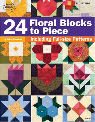 24 Floral Blocks to Piece,New