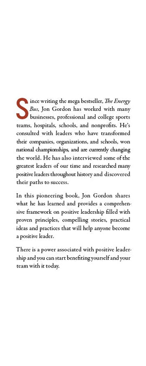 The Power of Positive Leadership: How and Why Positive Leaders Transform Teams and Organizations and Change the World (Jon Gordo,Used