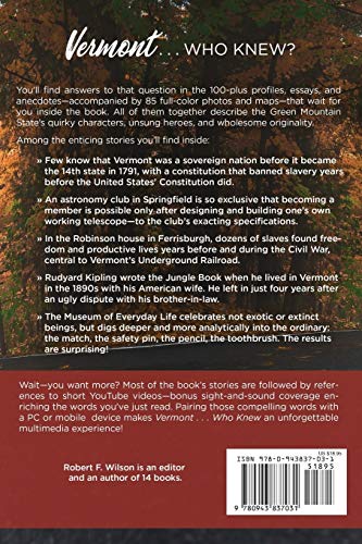 Vermont . . . Who Knew?: Quirky Characters, Unsung Heroes, Wholesome, Offbeat Stuff,Used