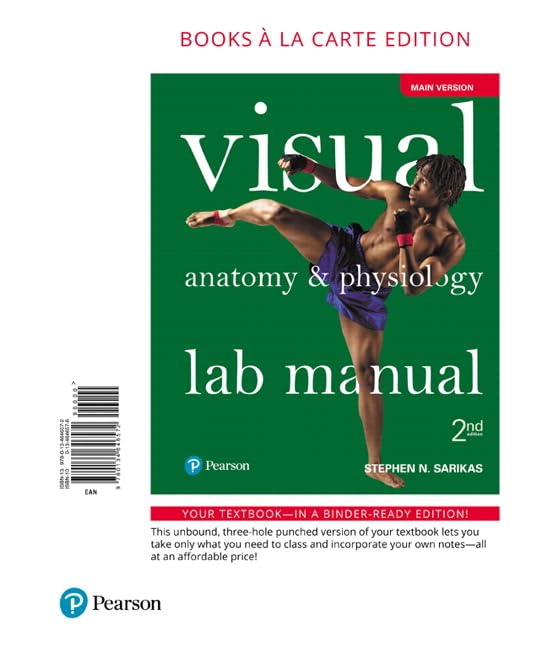 Visual Anatomy & Physiology Lab Manual, Main Version,Used
