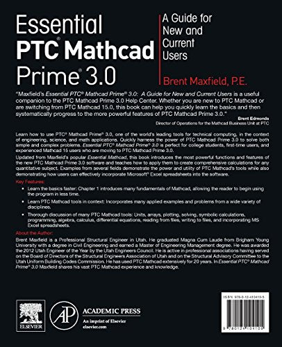 Essential PTC Mathcad Prime 3.0: A Guide for New and Current Users,Used