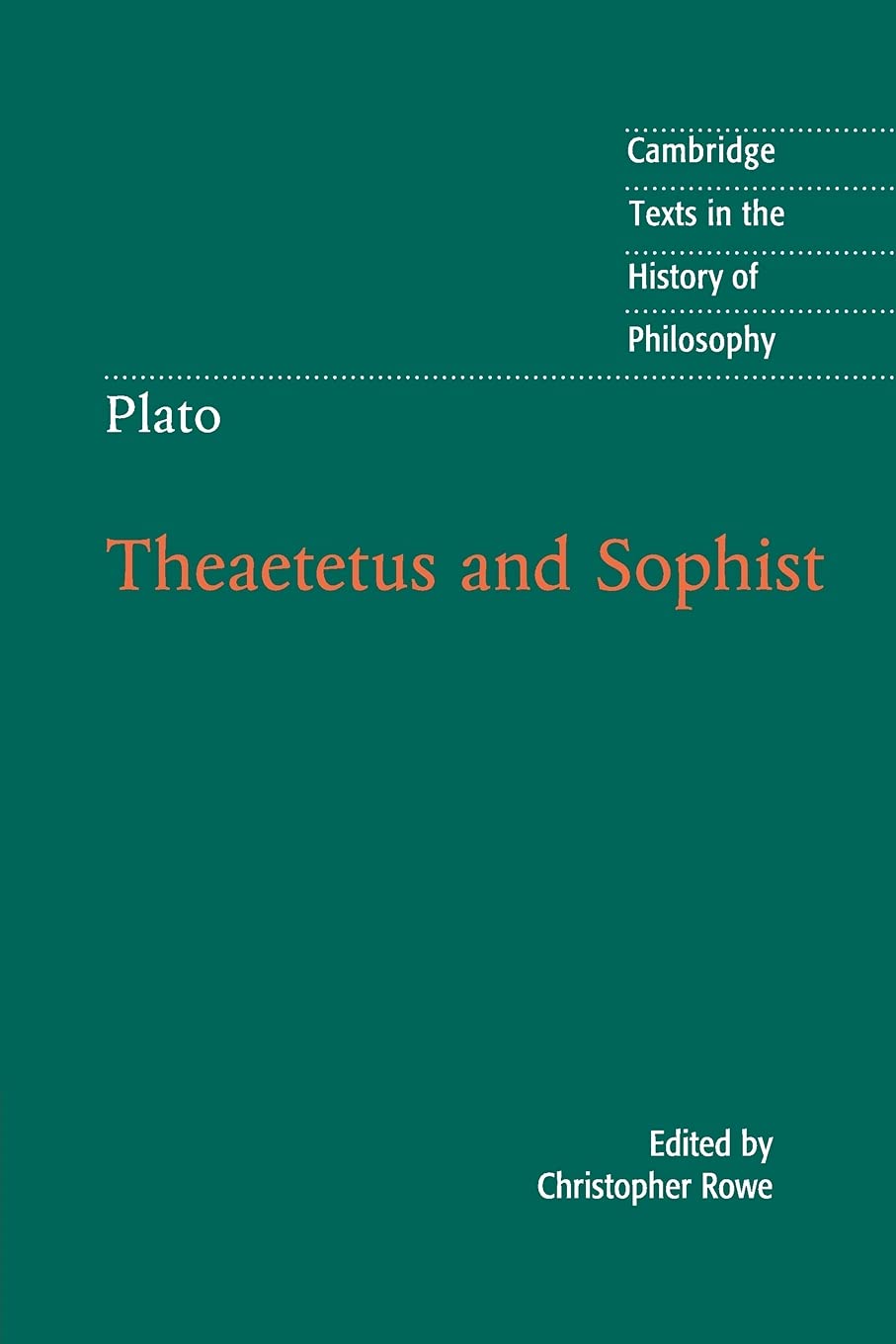 Plato: Theaetetus and Sophist (Cambridge Texts in the History of Philosophy),Used