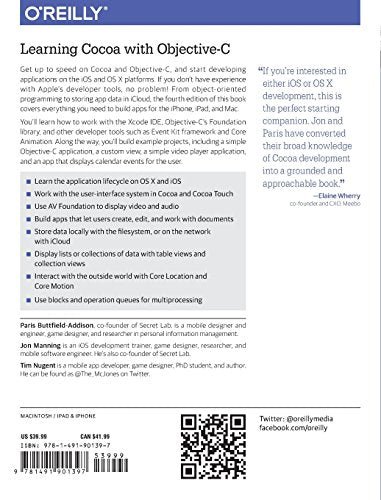 Learning Cocoa With Objectivec: Developing For The Mac And Ios App Stores,Used