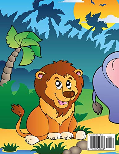 African Animals Coloring Book 3,Used