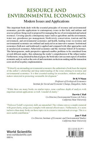 RESOURCE AND ENVIRONMENTAL ECONOMICS: MODERN ISSUES AND APPLICATIONS (World Scientific Environmental and Energy Economics and Po,Used