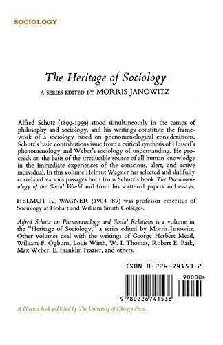 On Phenomenology and Social Relations (Heritage of Sociology Series),Used