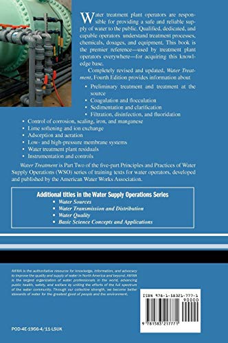 Water Treatment (Principles and Practices of Water Supply Operations),Used
