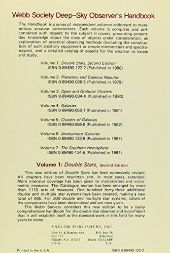 Webb Society DeepSky Observer's Handbook: Double Stars,Used