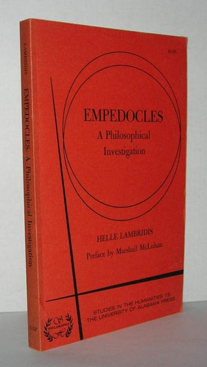 Empedocles: [a philosophical investigation] (Studies in the humanities ; no. 15 : Philosophy),Used