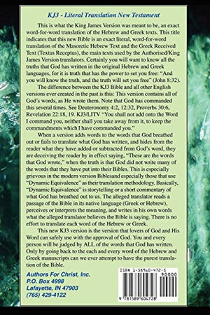Kj3 Literal Translation New Testament