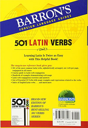 501 Latin Verbs (Barron'S 501 Verbs),New