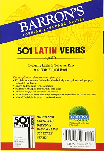 501 Latin Verbs (Barron'S 501 Verbs),New