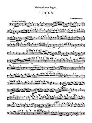 Three Duets: Clarinet & Bassoon (Kalmus Edition),Used