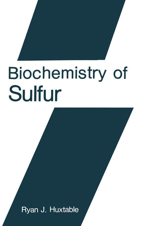 Biochemistry Of Sulfur (Biochemistry Of The Elements, 6),New