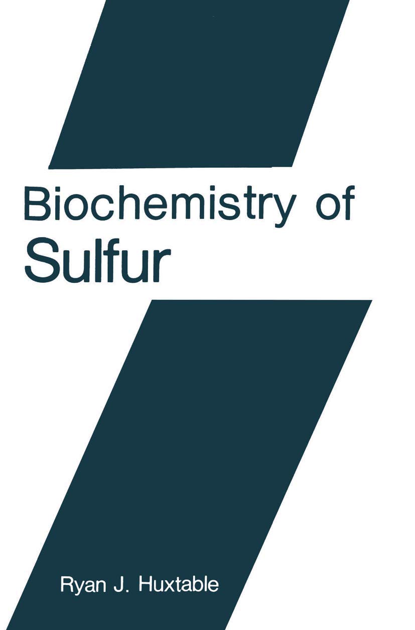 Biochemistry Of Sulfur (Biochemistry Of The Elements, 6),Used