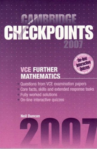 Cambridge Checkpoints Vce Further Mathematics 2007,Used