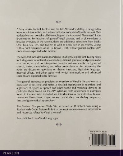 Latin Readers A Song Of War: Readings From Vergil'S Aeneid Student Edition 2013C
